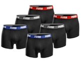 PUMA Herren Boxershort Basic Limited Black Edition 6er Pack - Red-Black - Gr. L -