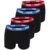 PUMA Herren Basic Boxer Boxershort 4er Pack blau/rot/blau/rot 505 - L -
