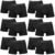 PUMA Herren BASIC Boxer Boxershort Unterhose 12er Pack black / black 230 - L -